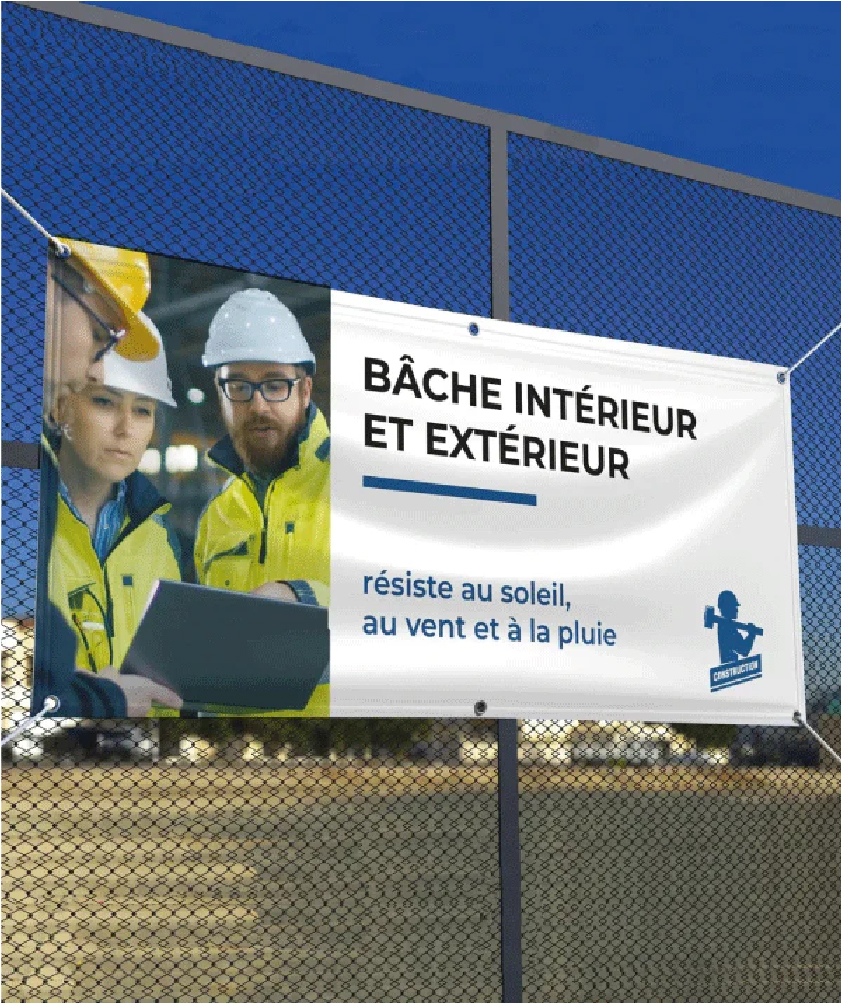 Bâche publicitaire personnalisée Premium